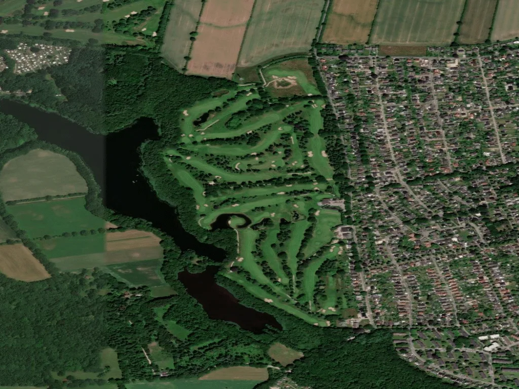 Letecký pohled na Golfclub Hamburg-Ahrensburg