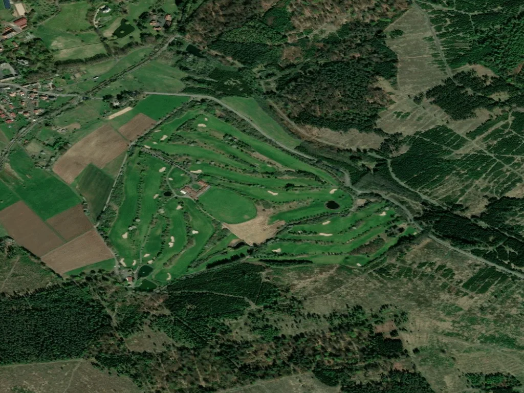 Letecký pohled na Kurhessischer Golfclub Oberaula Bad Hersfeld e.V.