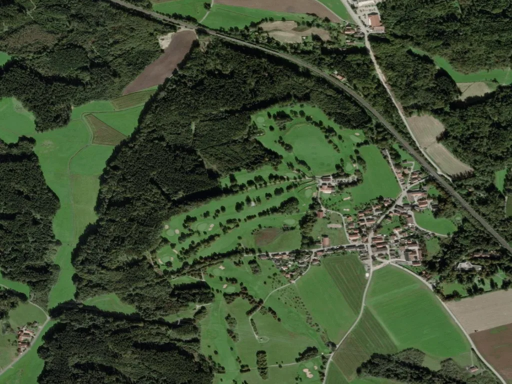Letecký pohled na GC Schloss Elkofen