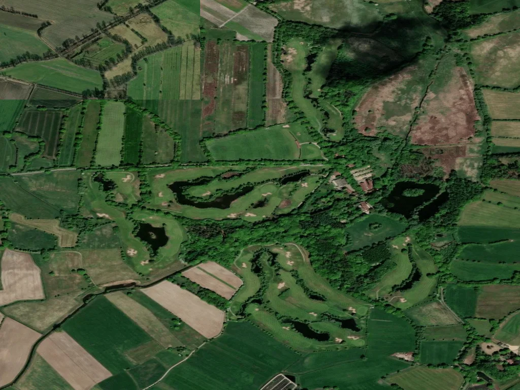 Letecký pohled na Golfanlage Gut Wulfsmühle