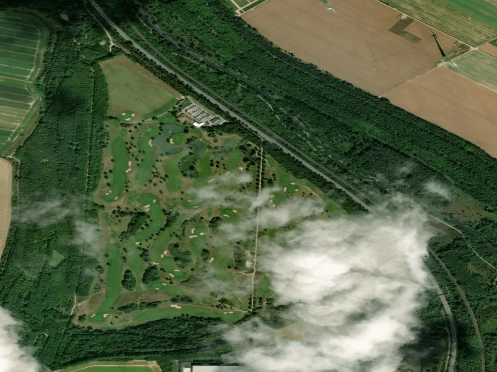 Letecký pohled na Golfclub Erftaue