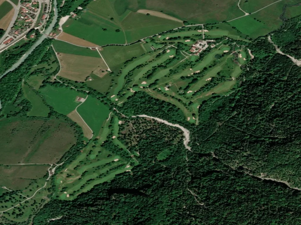 Letecký pohled na Golfclub Garmisch-Partenkirchen e.V.