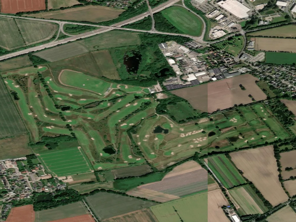 Letecký pohled na Golfclub Siek/Ahrensburg