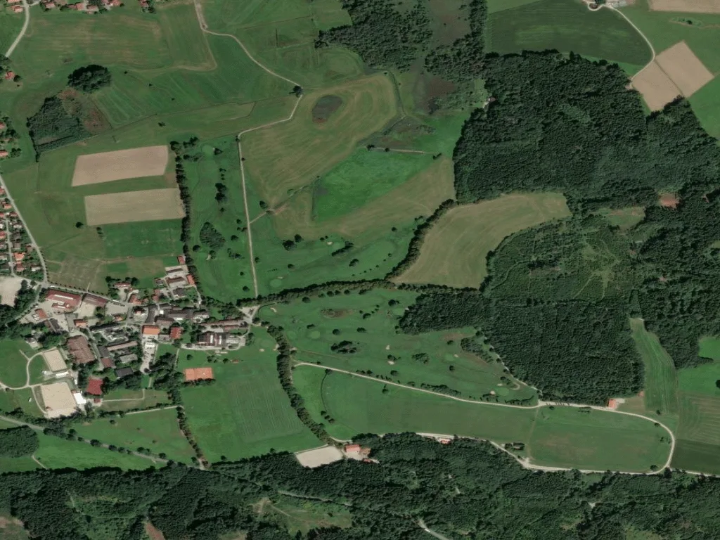 Letecký pohled na Golf Club Gut Ising e.V.