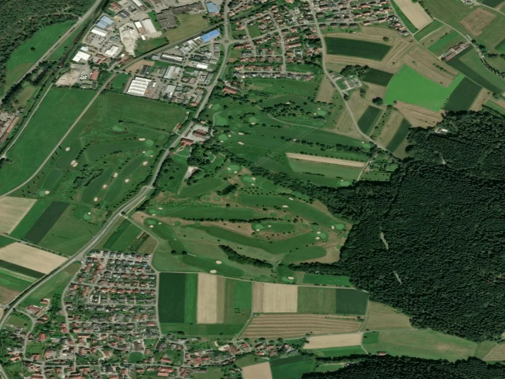Letecký pohled na Golfclub Gröbernhof