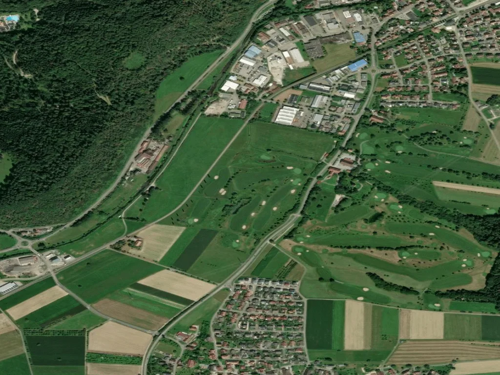 Letecký pohled na Golfclub Gröbernhof