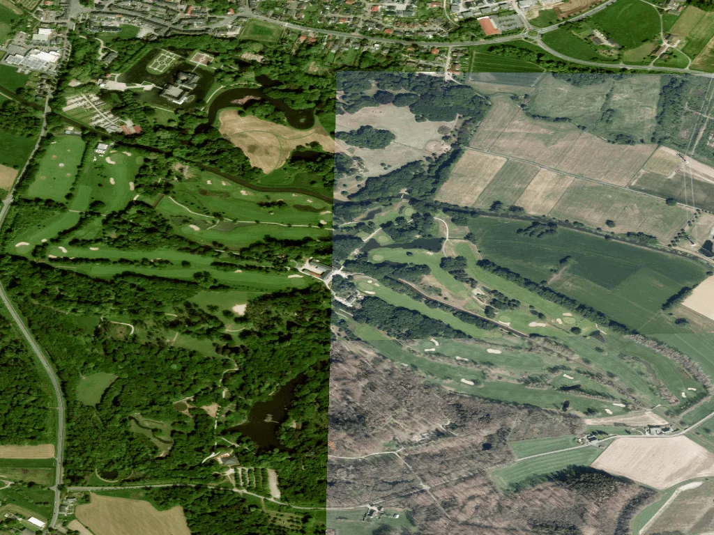 Letecký pohled na Golf Club Wasserburg Anholt
