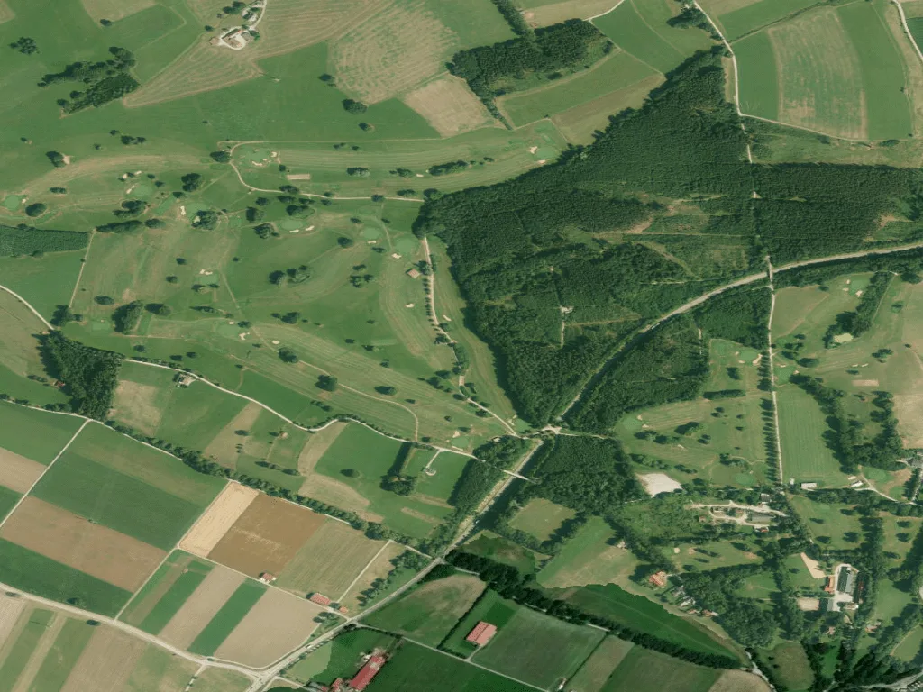 Letecký pohled na Golfclub zu Gut Ludwigsberg