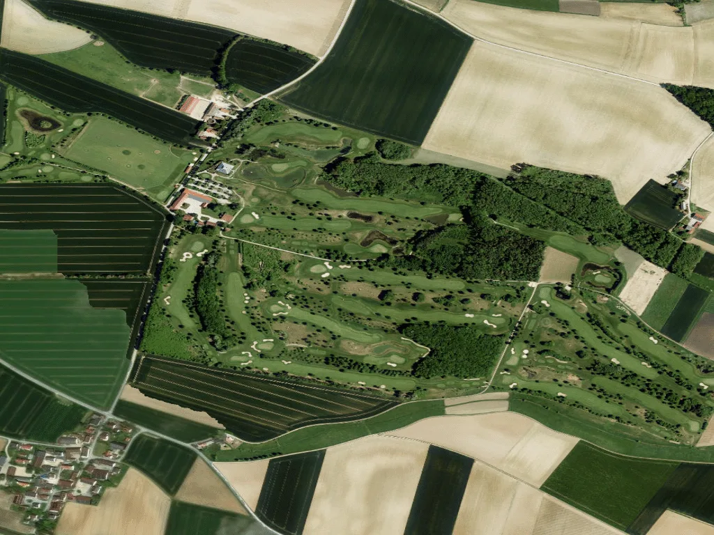 Letecký pohled na Golf Club Gäuboden-Fruhstorf