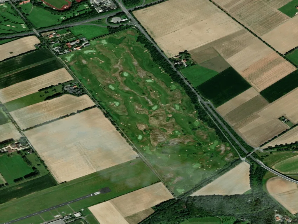 Letecký pohled na Golfplatz Haxterhöhe Links