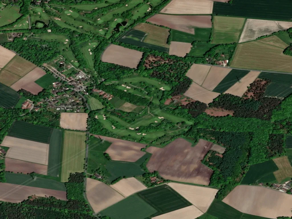 Letecký pohled na Golfclub Weselerwald