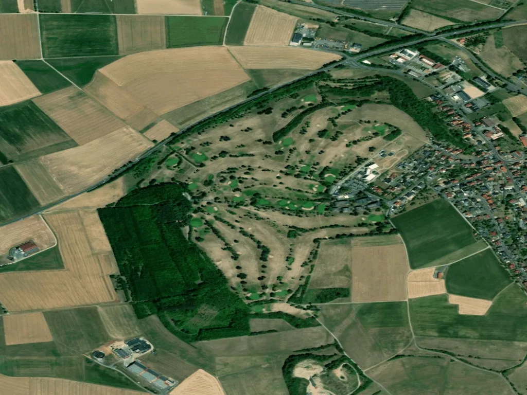 Letecký pohled na Golfplatz Hofbieber