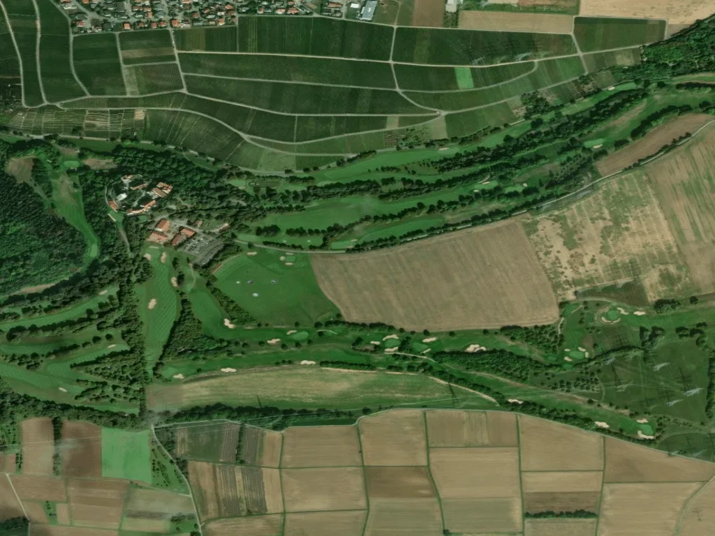 Letecký pohled na Golfclub Schloss Liebenstein eV