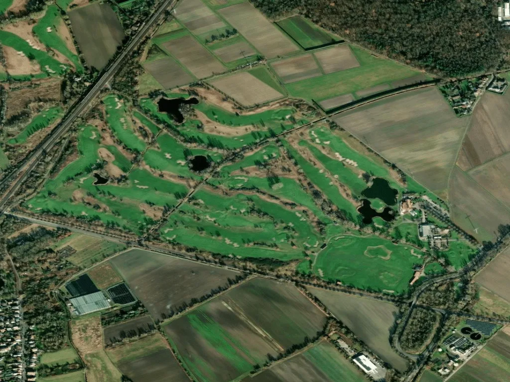 Letecký pohled na Golfpark Kurpfalz