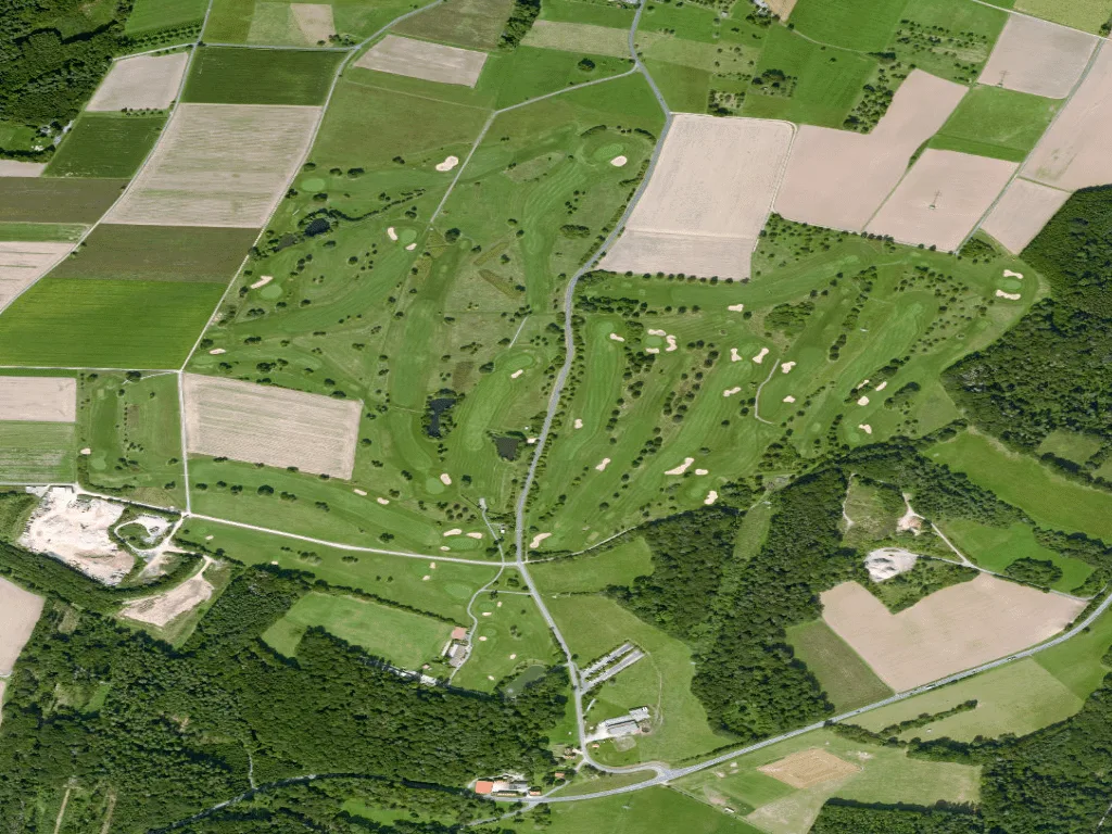 Letecký pohled na Golfplatz Main-Spessart