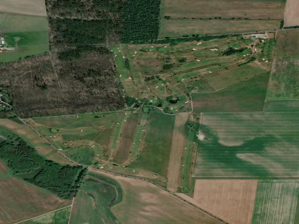 Letecký pohled na Golf Platz Dübener Heide