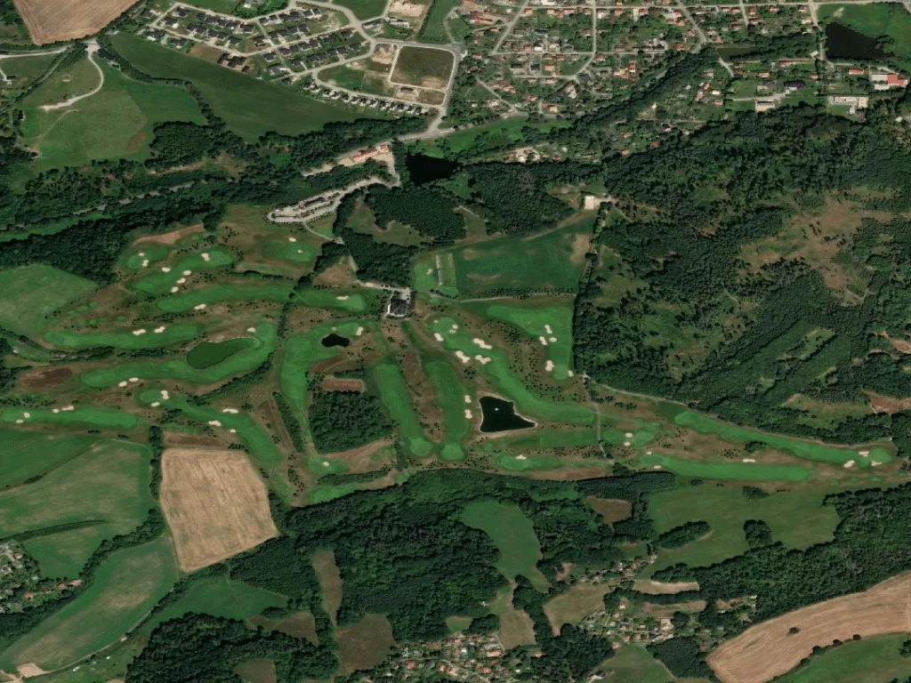 Letecký pohled na Loreta Golf Club Pyšely