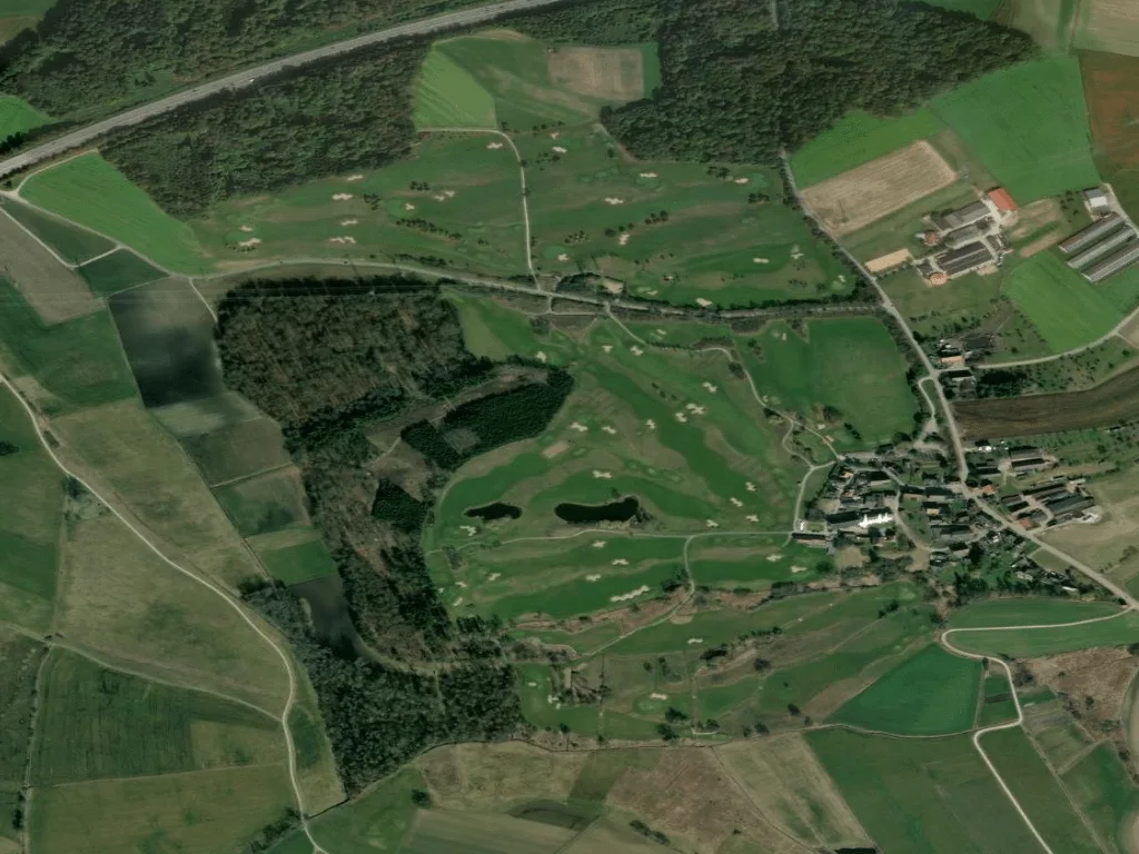 Letecký pohled na Golfplatz Steißlingen