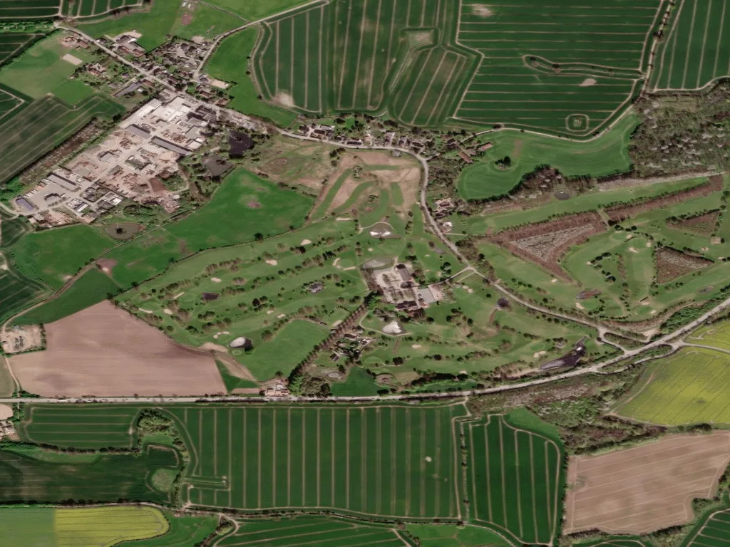 Letecký pohled na Golfclub Brodauer Mühle