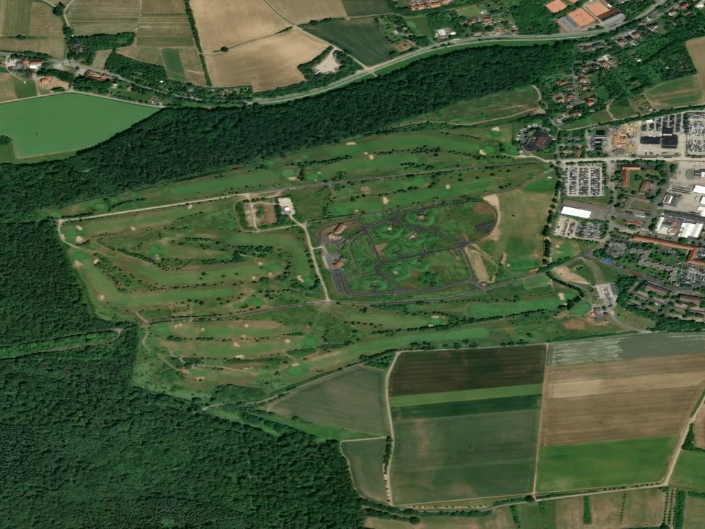 Letecký pohled na Golfclub Kitzingen