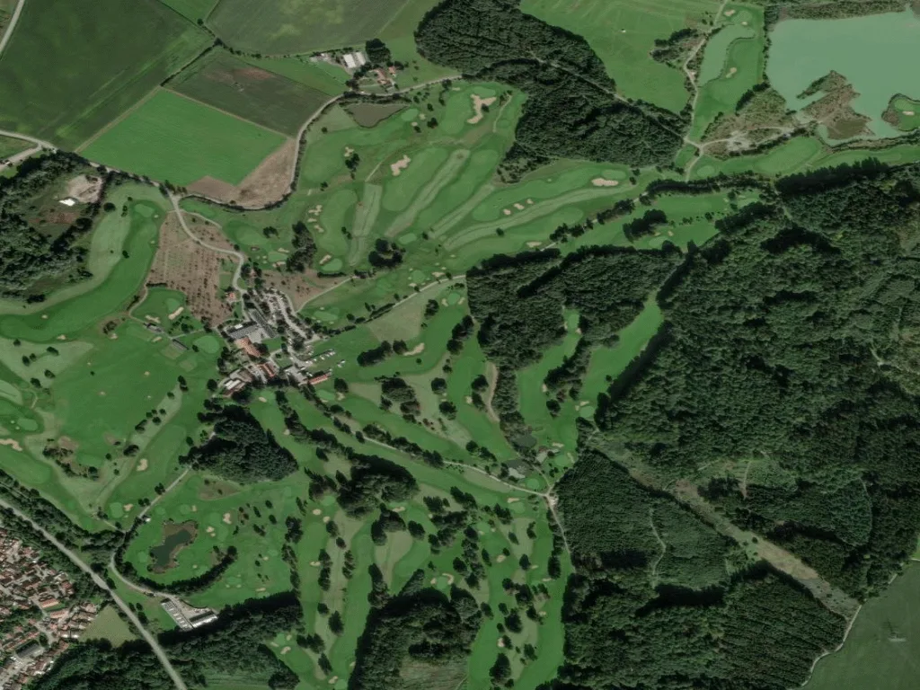 Letecký pohled na Golfplatz Bad Waldsee
