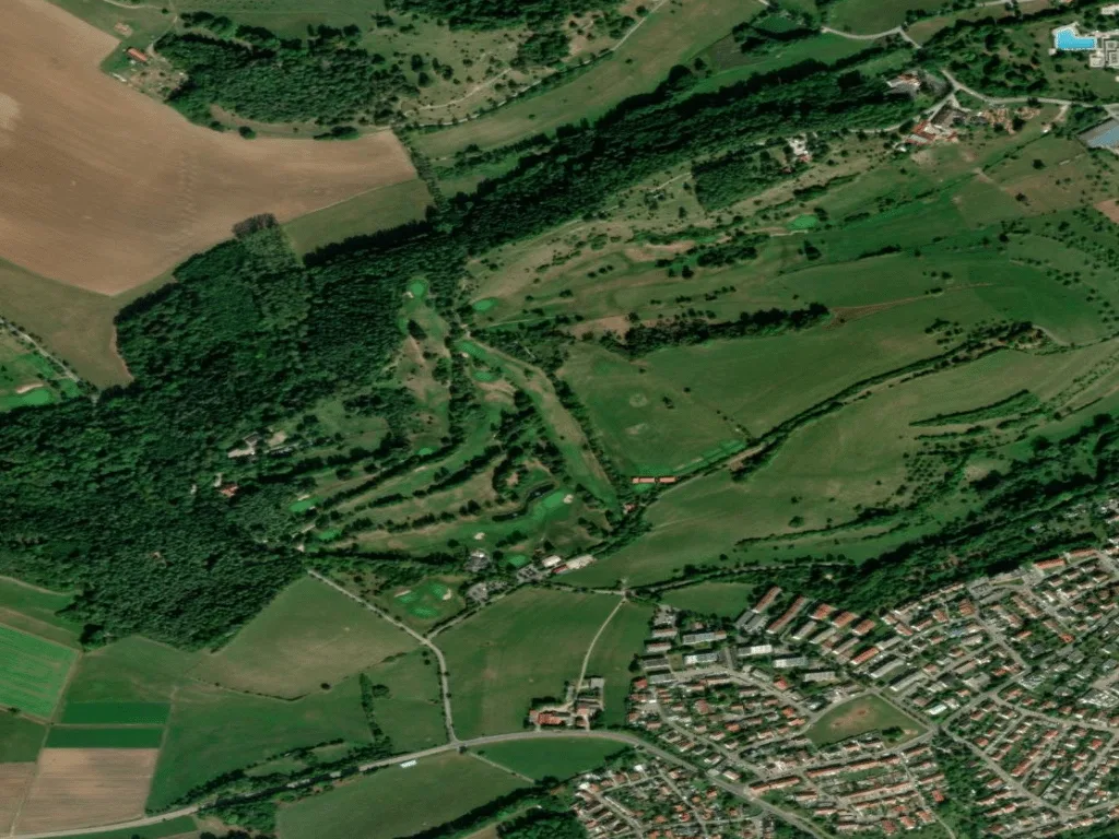 Letecký pohled na Golfclub Hechingen