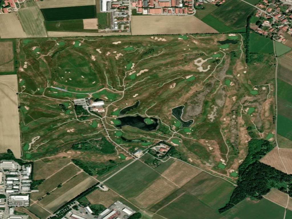 Letecký pohled na Golf Valley Golfplatz München