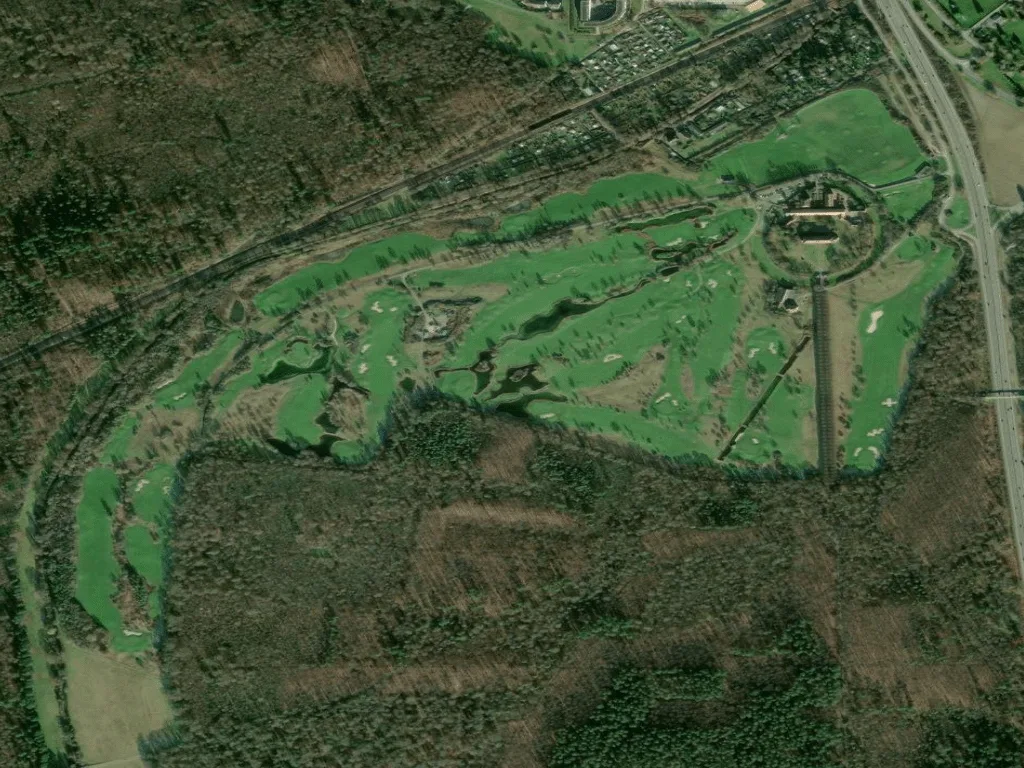 Letecký pohled na Golfclub Hofgut Scheibenhardt