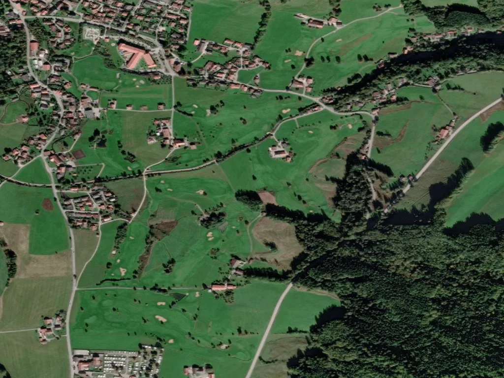 Letecký pohled na Golfclub Ruhpolding e.V.