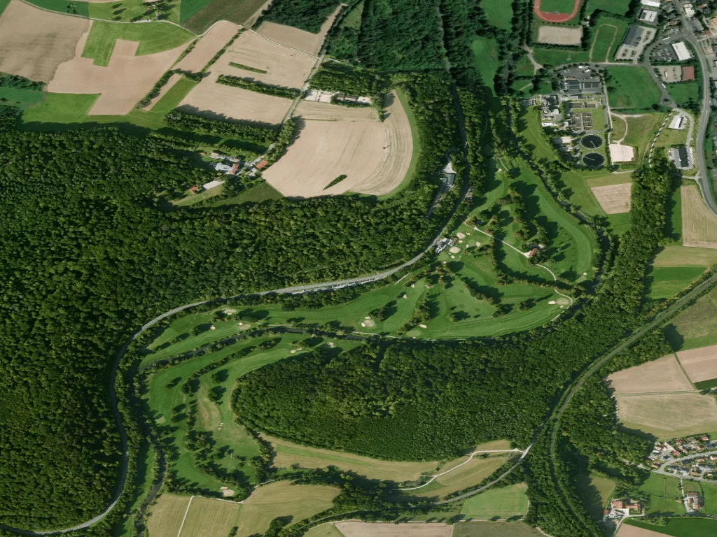 Letecký pohled na Golfclub Bad Kissingen e.V.