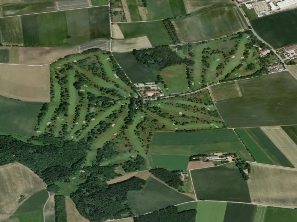 Letecký pohled na Golfclub München-West Odelzhausen