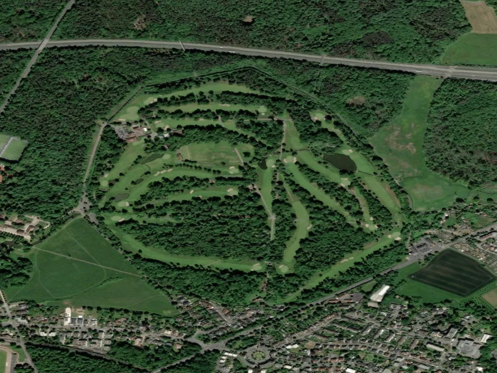 Letecký pohled na Golf Club Hanau-Wilhelmsbad