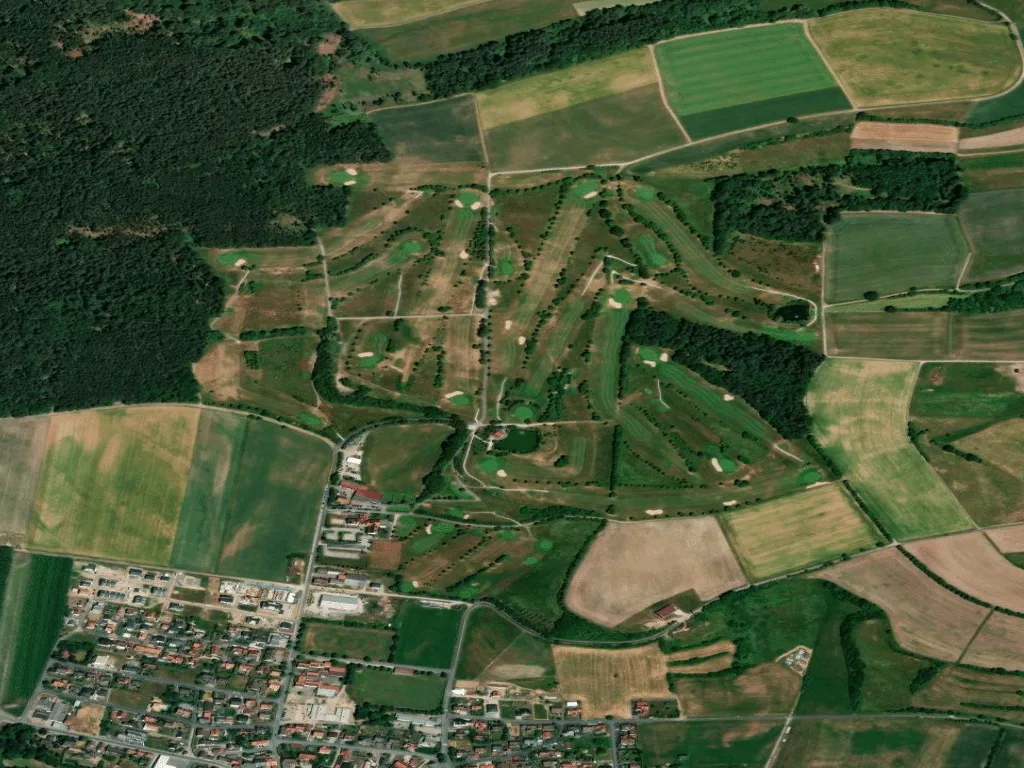 Letecký pohled na Golfplatz Geiselwind