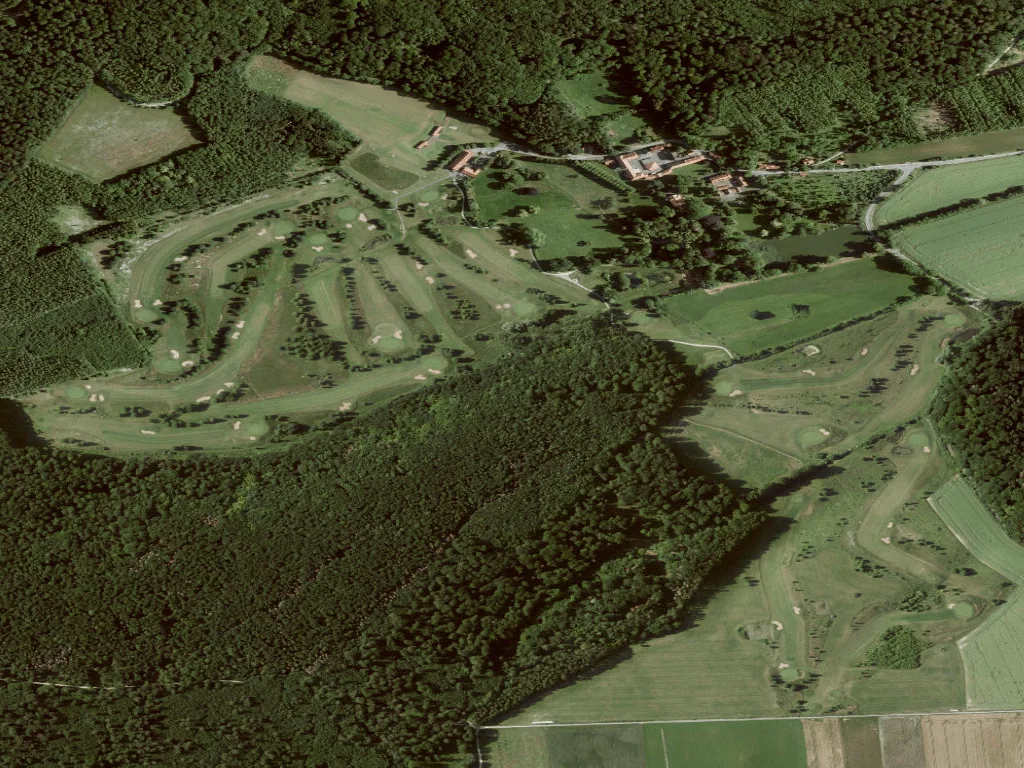 Letecký pohled na Golf Club Zierenberg Gut Escheberg