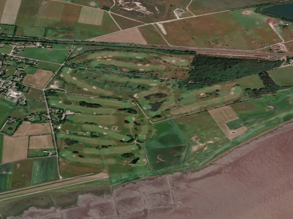 Letecký pohled na Golfclub Morsum auf Sylt e.V.