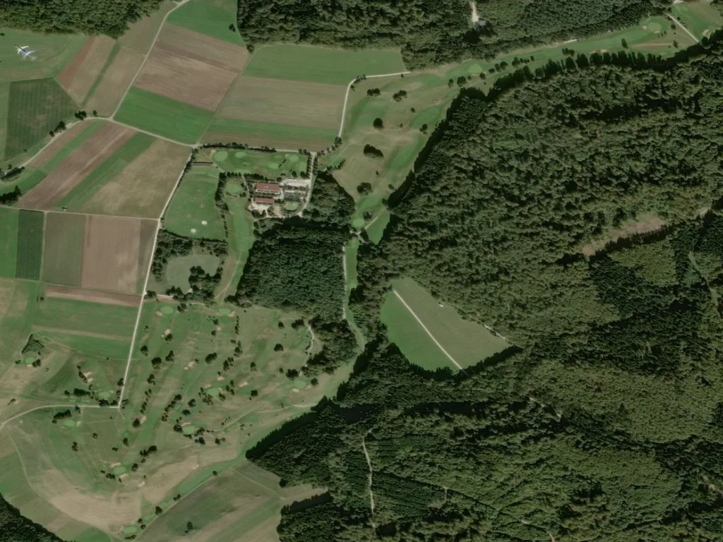 Letecký pohled na Golfclub Reutlingen-Sonnenbühl