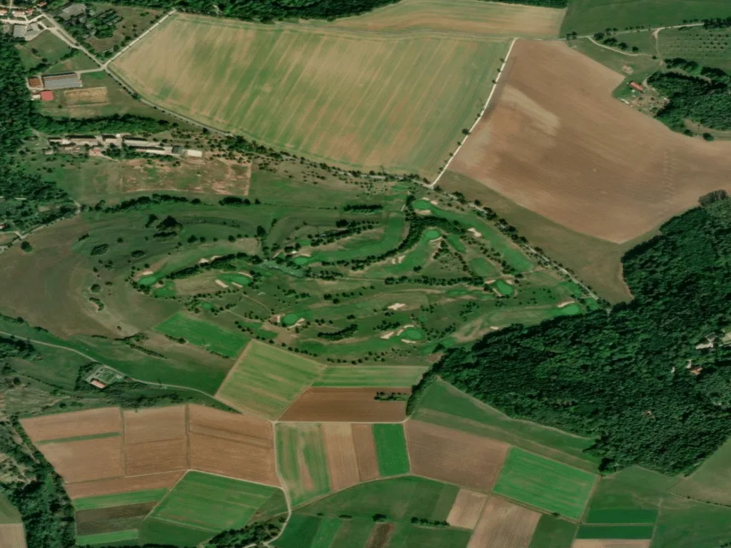 Letecký pohled na Golfclub Hechingen
