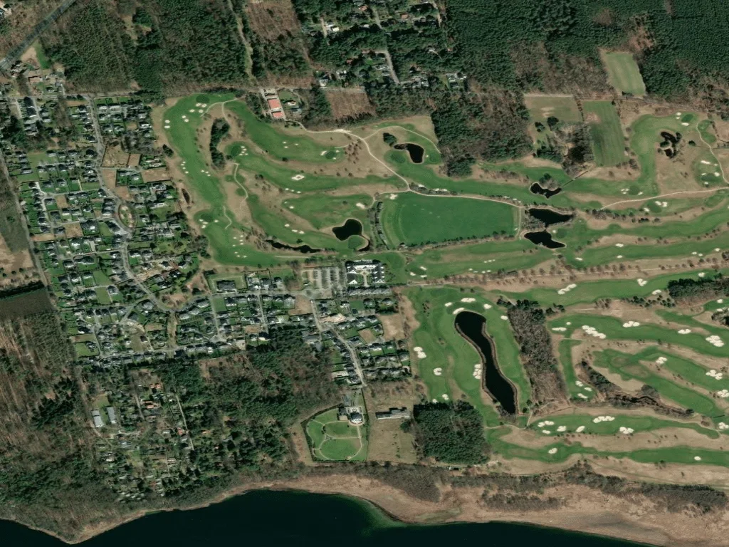 Letecký pohled na Golf- & Country-Club Seddiner See