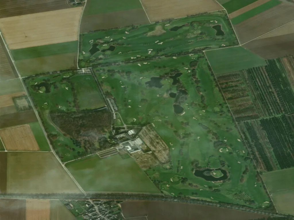 Letecký pohled na Golfclub Rittergut Birkhof e.V.