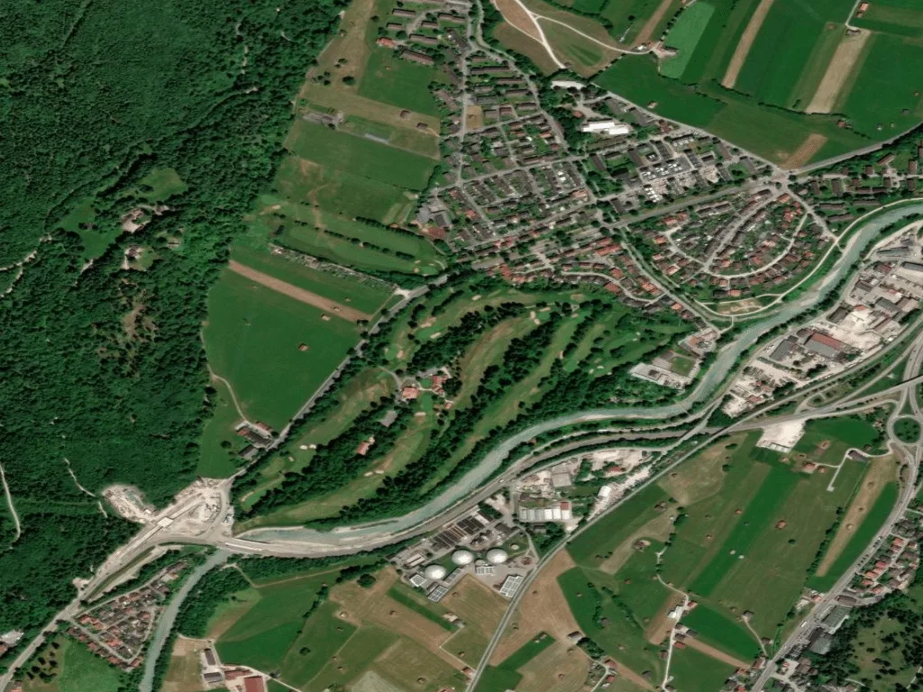 Letecký pohled na Golfclub Werdenfels e. V.