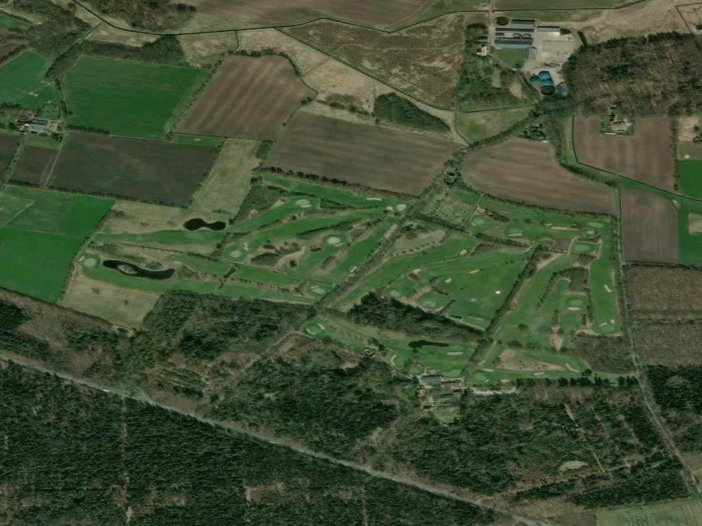 Letecký pohled na Golfclub Hof Berg e.V.