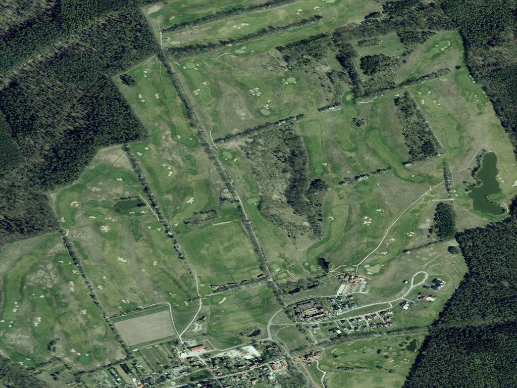 Letecký pohled na Golfpark Schloss Wilkendorf