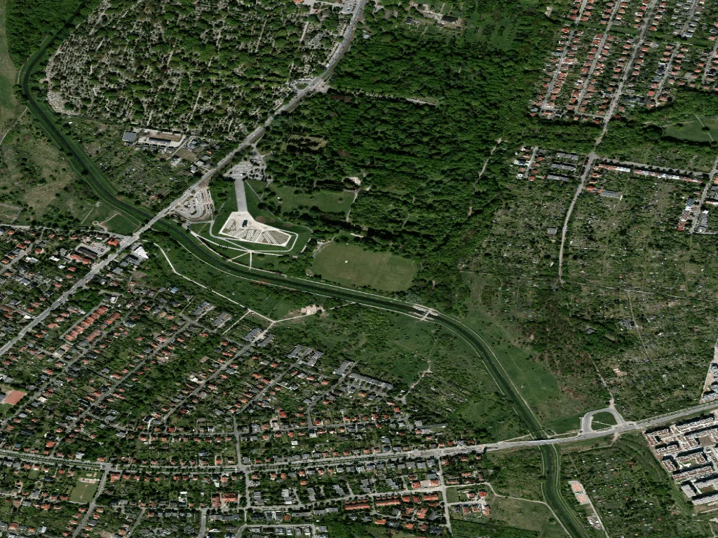 Letecký pohled na Rodzinne Centrum Golfa City Golf Wrocław
