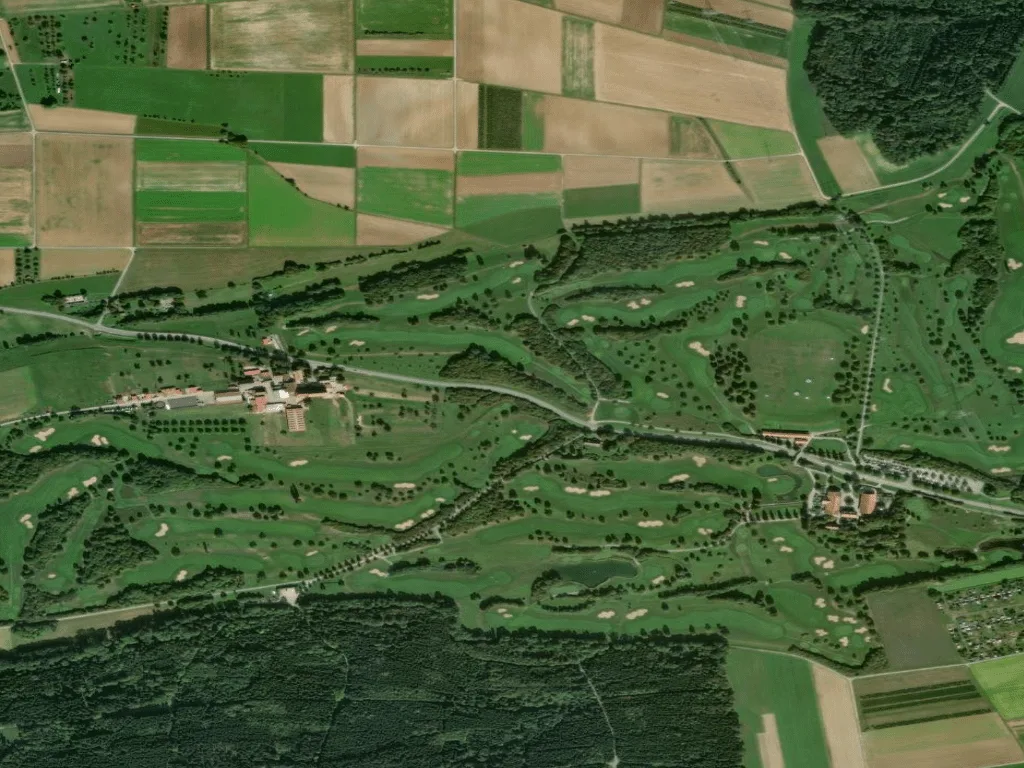 Letecký pohled na Golf Club Domäne Niederreutin