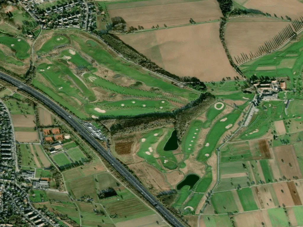 Letecký pohled na Golfpark Karlsruhe Gut Batzenhof