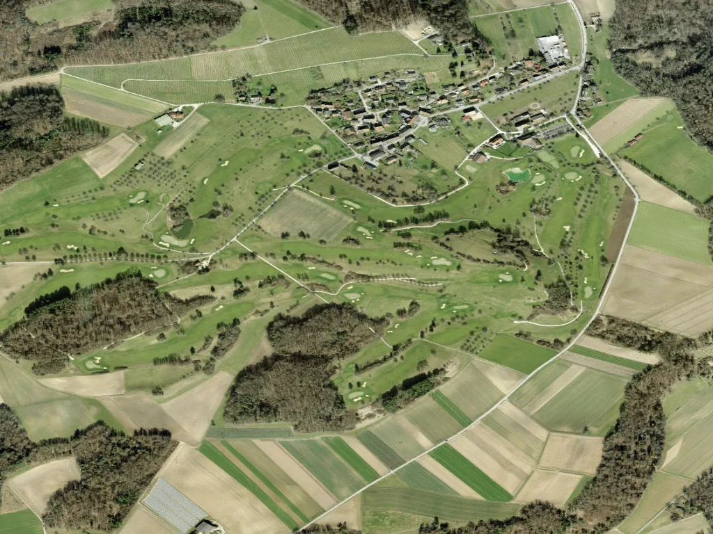 Letecký pohled na Golfclub Rheinblick